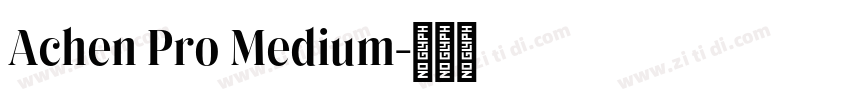 Achen Pro Medium字体转换 Achen Pro Medium字体转换